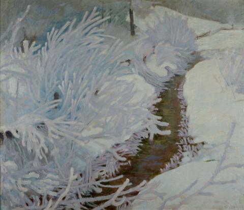 Sebastian Isepp _ Ruscello d’inverno, 1913 circa Olio su tela, 98,5x115 cm Belvedere, Vienna © Belvedere, Vienna Photo: Johannes Stoll