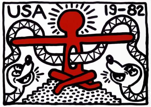 USA 19-82, 1982. Keith Haring © Haring Foundation