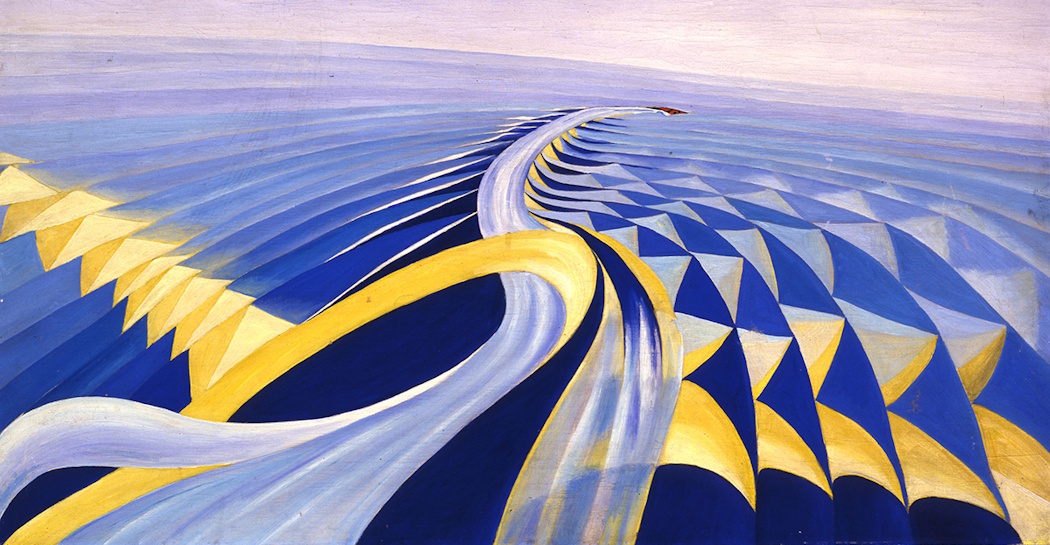 dipinto di Benedetta Cappa Marinetti, Velocità di motoscafo, 1919-1924