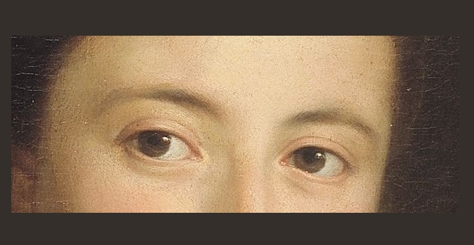Particolare dell'opera: Girolama Santacroce come Vanitas Pompeo Batoni (Lucca 1708 – Roma 1787) Dipinto 1759 circa olio su tela 49 x 120 cm Particolare dell'opera: Girolama Santacroce come Vanitas Pompeo Batoni (Lucca 1708 – Roma 1787) Dipinto 1759 circa olio su tela 49 x 120 cm