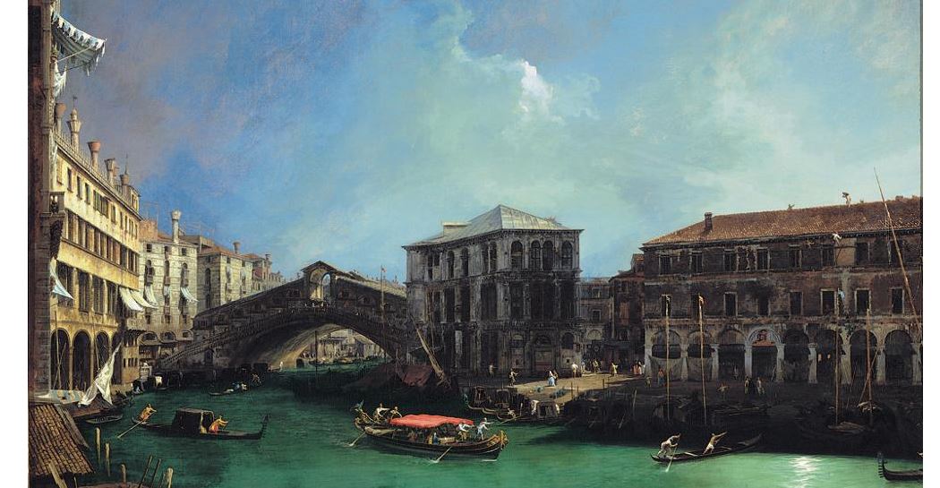 Canaletto (1697-1768) Il ponte di Rialto da Nord, Venezia 1725 olio su tela, cm 90,5 x 134,6 Torino, Pinacoteca del Lingotto Giovanni e Marella Agnelli © Pinacoteca del Lingotto Giovanni e Marella Agnelli, Torino