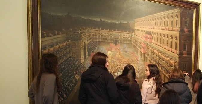 Carosello nel cortile di palazzo Barberini in onore di Cristina di Svezia il 28 febbraio 1656 - Museo di Roma Sala 1 Carosello nel cortile di palazzo Barberini in onore di Cristina di Svezia il 28 febbraio 1656 - Museo di Roma Sala 1