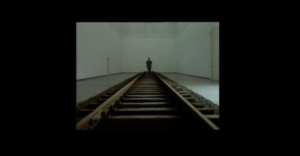 Dani Karavan, Man walking on railways Dani Karavan, Man walking on railways