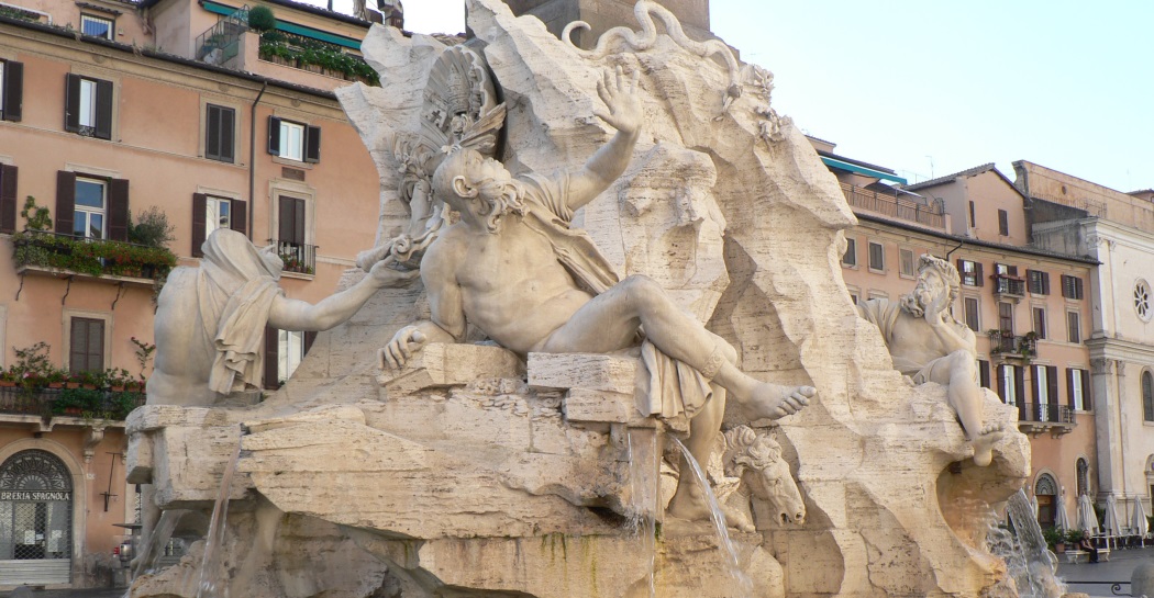 La fontana dei Fiumi a Piazza Navona