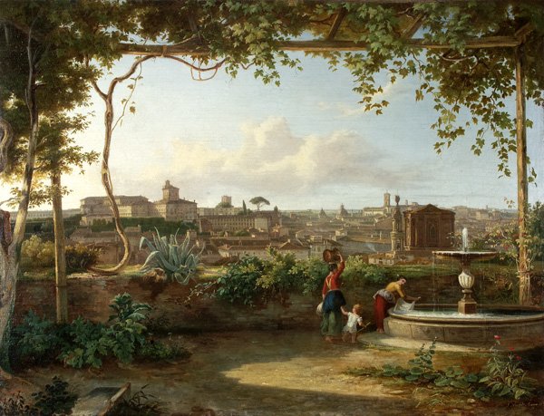 John Newbolt (Londra 1805 – Roma 1867) Veduta di Roma da Villa Malta Veduta di Roma da Villa Malta