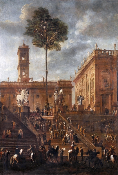 L'albero della cuccagna in Piazza del Campidoglio, Agostino Tassi (1630 ca.), Museo di Roma L'albero della cuccagna in Piazza del Campidoglio, Agostino Tassi (1630 ca.), Museo di Roma