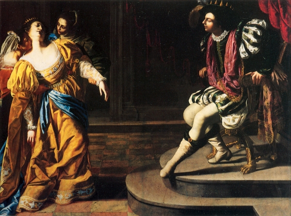 Artemisia Gentileschi (Roma, 1593 - Napoli, post 31 gennaio 1654) Ester e Assuero, 1626-1629 circa Olio su tela, 208,3 × 273,7 cm Artemisia Gentileschi (Roma, 1593 - Napoli, post 31 gennaio 1654) Ester e Assuero, 1626-1629 circa Olio su tela, 208,3 × 273,7 cm
