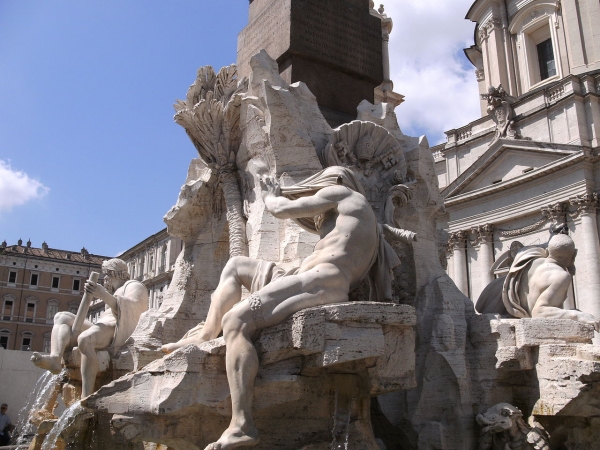Fontana dei Quattro Fiumi - Nilo (particolare)