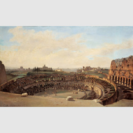 Il Colosseo visto dall'alto, 1855, olio su carta applicata su tela Il Colosseo visto dall'alto, 1855, olio su carta applicata su tela