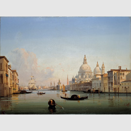 Venezia. Il Canal Grande con la Chiesa della Salute, olio su tela. Torino, Galleria Civica d'Arte Moderna e Contemporanea Venezia. Il Canal Grande con la Chiesa della Salute, olio su tela. Torino, Galleria Civica d'Arte Moderna e Contemporanea