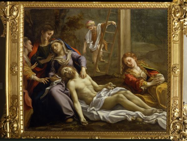Compianto sul Cristo Morto, Antonio Allegri detto il Correggio Olio su tela, 160 x 186 cm, 1524-1526 // Parma, Pinacoteca nazionale Compianto sul Cristo Morto, Antonio Allegri detto il Correggio Olio su tela, 160 x 186 cm, 1524-1526 // Parma, Pinacoteca nazionale