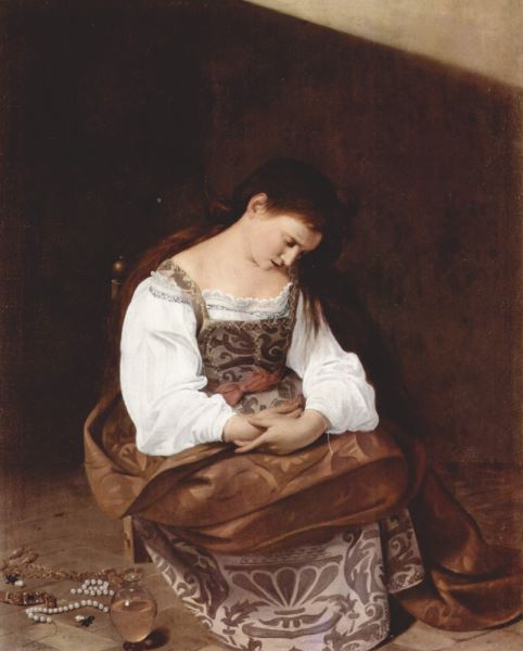 Maddalena Doria Pamphilj, Michelangelo Merisi detto il Caravaggio Olio su tela // 123 x 98,3 cm, 1595 circa // Roma, Galleria Doria Pamphilj Maddalena Doria Pamphilj, Michelangelo Merisi detto il Caravaggio Olio su tela // 123 x 98,3 cm, 1595 circa // Roma, Galleria Doria Pamphilj