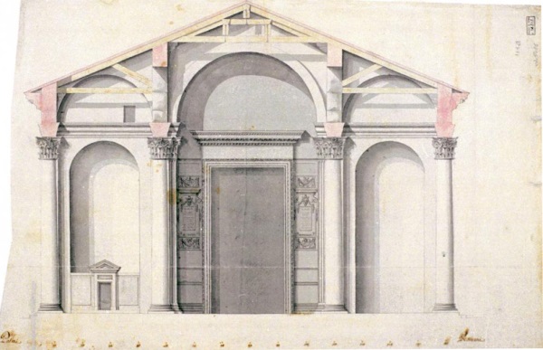 Girolamo Toma (1738 ca.-1795 post) Sezione longitudinale per il portico del Pantheon, seconda metà del sec. XVIII Girolamo Toma (1738 ca.-1795 post) Sezione longitudinale per il portico del Pantheon, seconda metà del sec. XVIII
