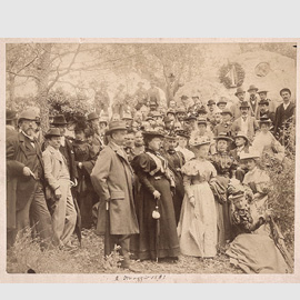 Teodoro Fabbri, L??Associazione degli artisti tedeschi a Roma in gita al bosco della Serpentari presso Olevano, maggio 1897, albumina Teodoro Fabbri, L??Associazione degli artisti tedeschi a Roma in gita al bosco della Serpentari presso Olevano, maggio 1897, albumina