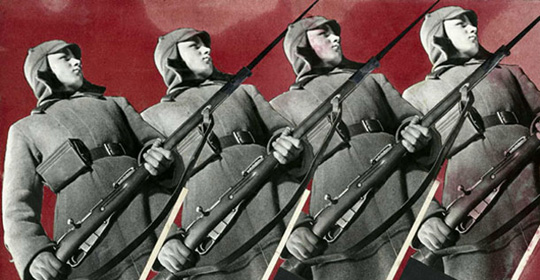 Varvara Stepanova, Soldati dell'Armata rossa, 1930, Fotomontaggio Varvara Stepanova, Soldati dell'Armata rossa, 1930, Fotomontaggio