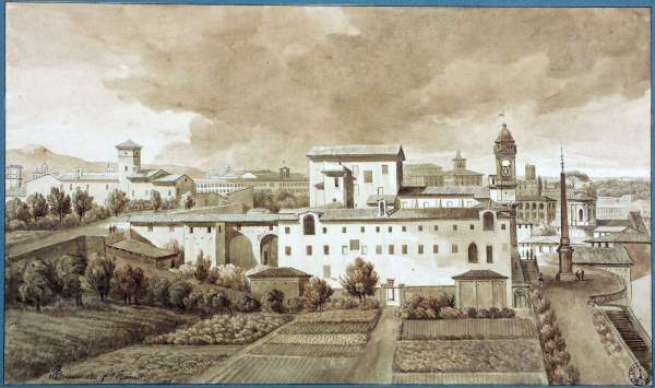 03. Antoine Felix Boisselier, Chiesa e convento di Trinità dei Monti, acquerello, 1811 (GS 918) 03. Antoine Felix Boisselier, Chiesa e convento di Trinità dei Monti, acquerello, 1811 (GS 918)