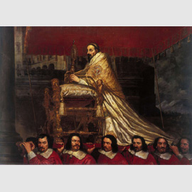 Giovanni Maria Morandi, Alessandro VII alla processione del Corpus Domini, olio su tela, cm 200x285, Nancy, Musée des Beaux-Arts Giovanni Maria Morandi, Alessandro VII alla processione del Corpus Domini, olio su tela, cm 200x285, Nancy, Musée des Beaux-Arts