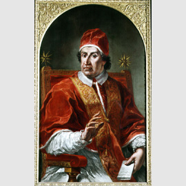 Pier Leone Ghezzi  (Roma 1674 - Roma 1755), Ritratto di Clemente XI, 1708-1712, olio su tela