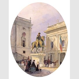 Piazza del Campidoglio, 1870, Dipinto, mm. 212x275
