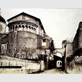Chauffourier Gustavo Eugenio (Parigi 1845 - Roma 1919), Chiesa dei SS. Giovanni e Paolo. Abside, 1870, mm. 253x190 Chauffourier Gustavo Eugenio (Parigi 1845 - Roma 1919), Chiesa dei SS. Giovanni e Paolo. Abside, 1870, mm. 253x190