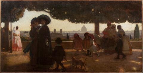 Georges Paul Leroux, Passeggiata al Pincio, 1910, olio su tela inv. AM 2824 © Roma Capitale, Sovrintendenza Capitolina ai Beni CulturaliGalleria d’Arte Moderna (Roma)