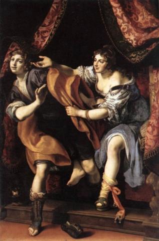 Ludovico Cardi, detto il Cigoli (Cigoli, San Miniato 1559 - Roma, 1613) Giuseppe e la moglie di Putifarre, 1610 Olio su tela, 220 x 152 cm