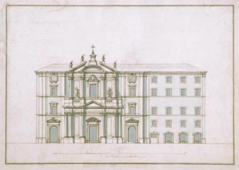 Ferdinando Fuga (Firenze 1699-Napoli 1782) Progetto per la facciata della chiesa di Sant’Apollinare,1741