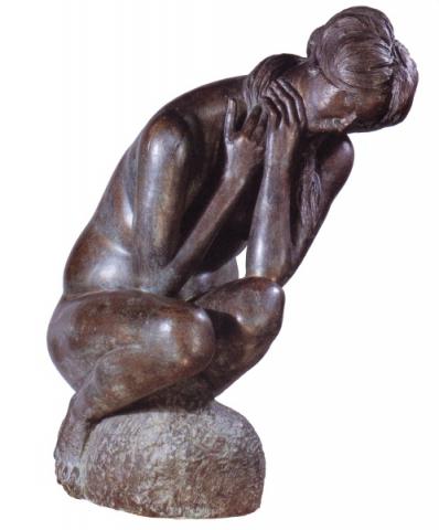 Grande figura accoccolata n.2, 1968, bronzo