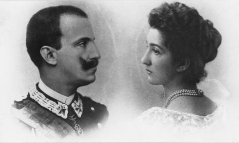 Henri Le Lieure Ritratto congiunto di Vittorio Emanuele e della regina Elena, 1900 post