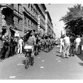 Sfilata dei Bersaglieri in bicicletta nel centenario di Roma Capitale 20 settembre 1970